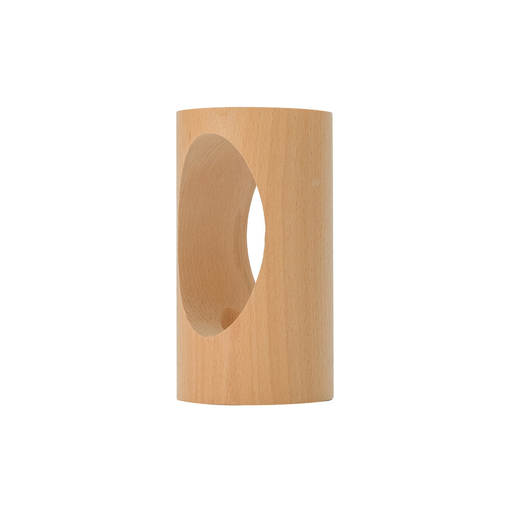 Wooden Rectangular LED Table Lamp with USB Power