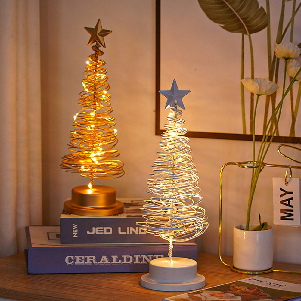 LED Table Lamp with Metal Tree Design and Warm White Lights