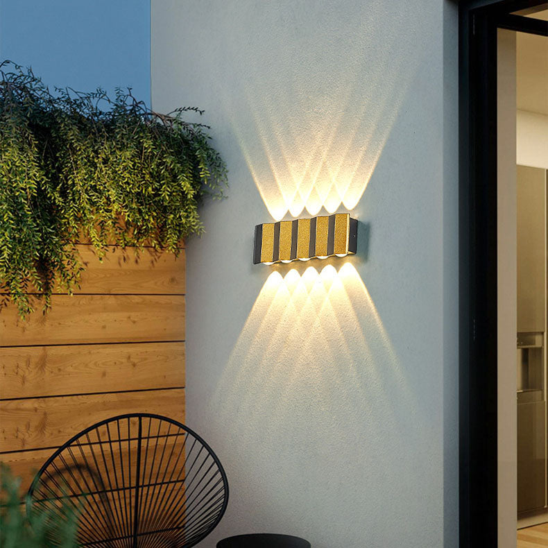 Modern Gold Aluminum Outdoor LED Wall Light