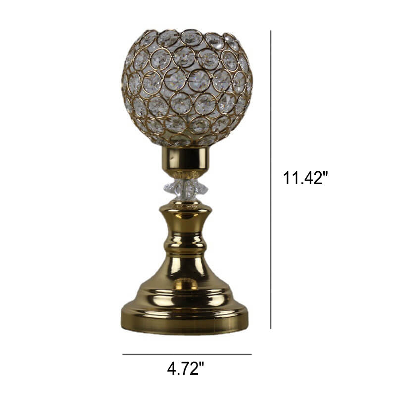 Gold Crystal Ball Table Lamp - Modern 1-Light Design