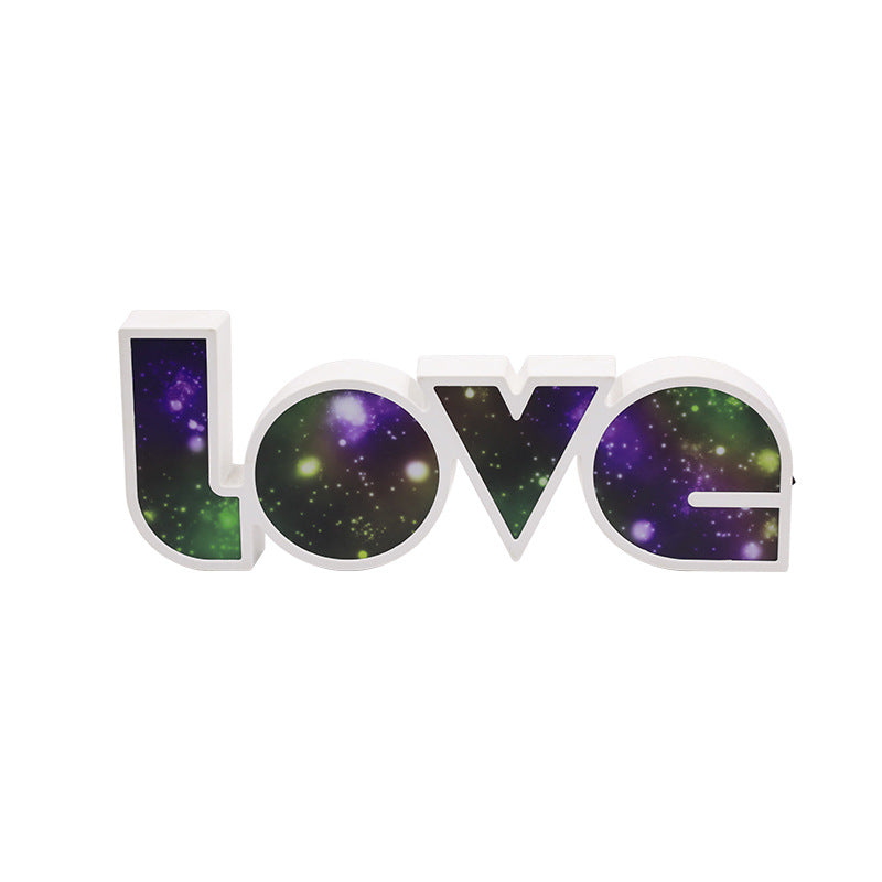 Art Deco Waterproof LED Table Lamp with LOVE Letters