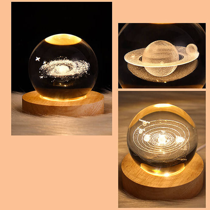 Crystal Star System USB LED Night Light Table Lamp