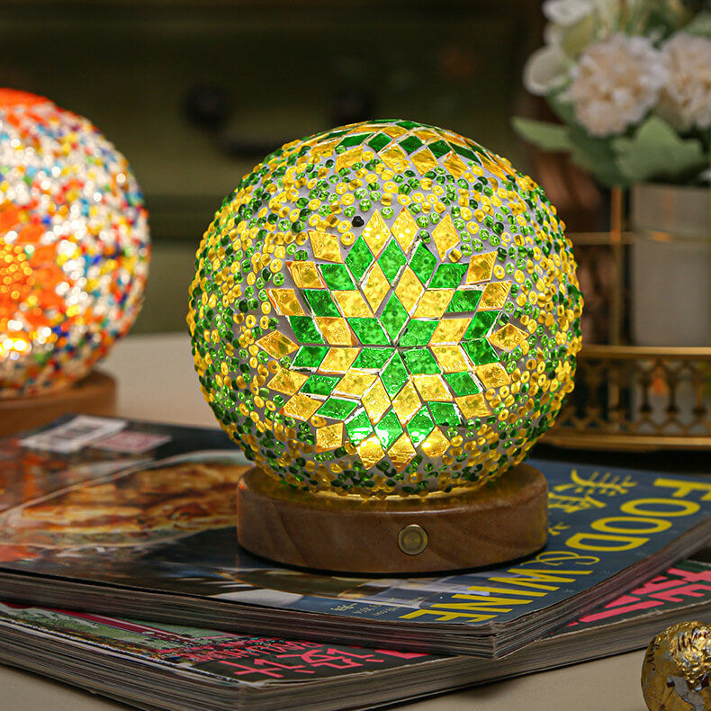 Modern Bohemian Table Lamp with USB Charging and LED Light