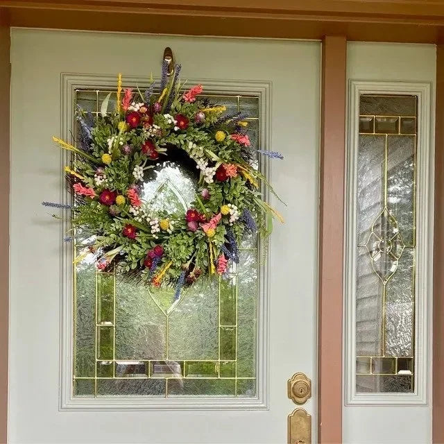 Handmade Texas Wildflower Wreath with Bluebonnets and Indian Paintbrush