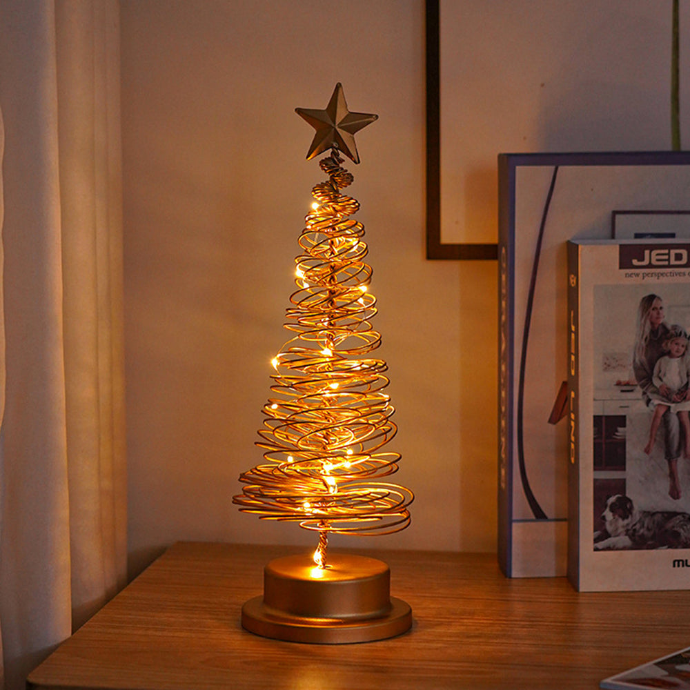 LED Table Lamp with Metal Tree Design and Warm White Lights