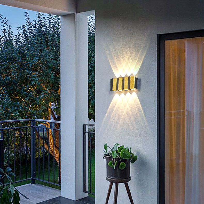 Modern Gold Aluminum Outdoor LED Wall Light