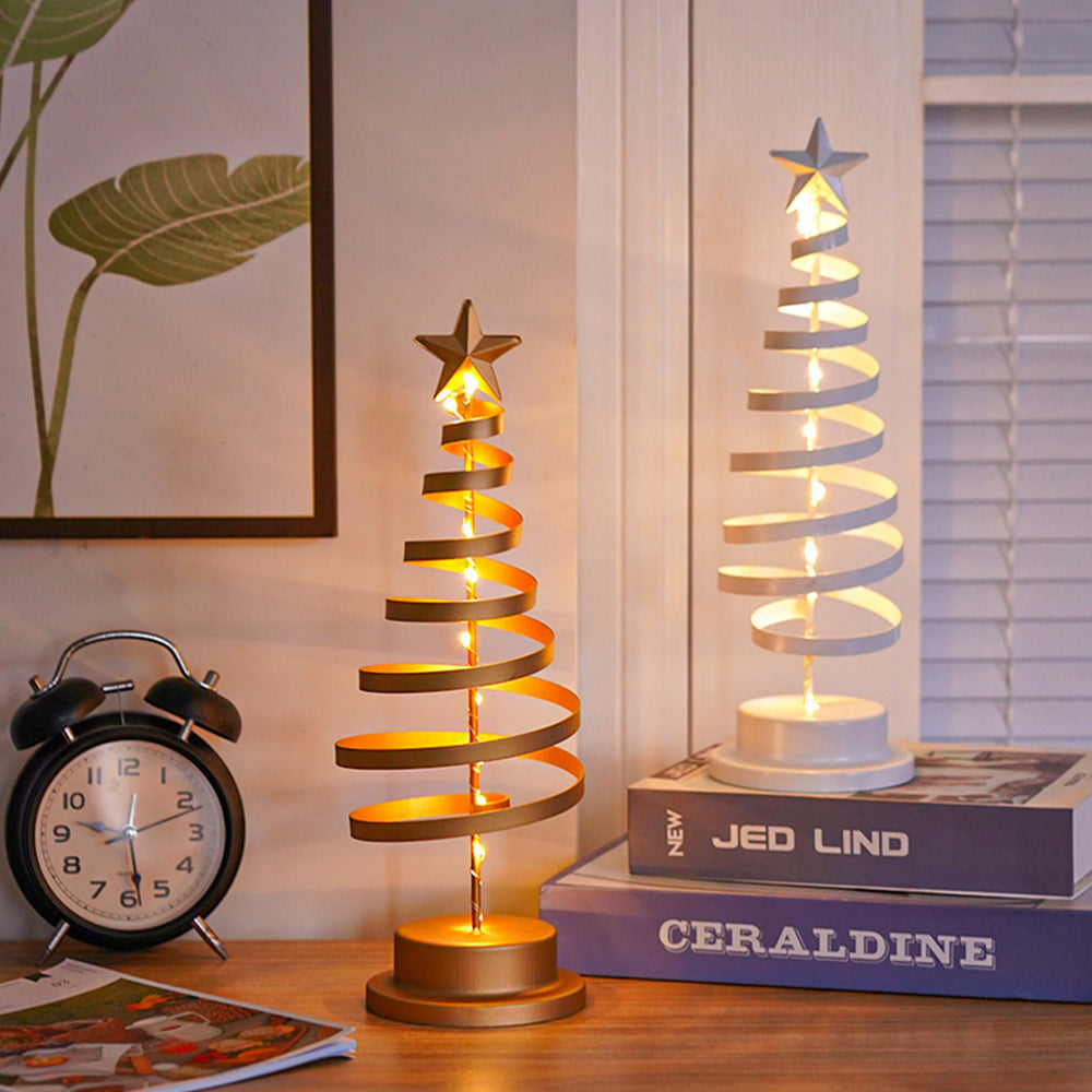 LED Table Lamp with Metal Tree Design and Warm White Lights