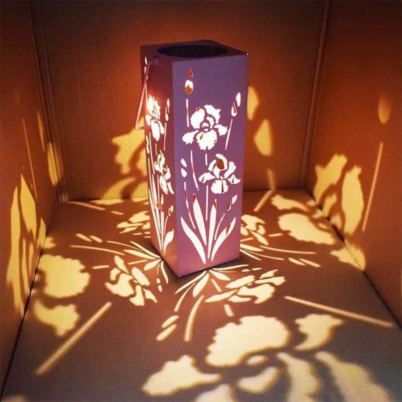 Solar LED Butterfly Rose Pattern Outdoor Decorative Lamp