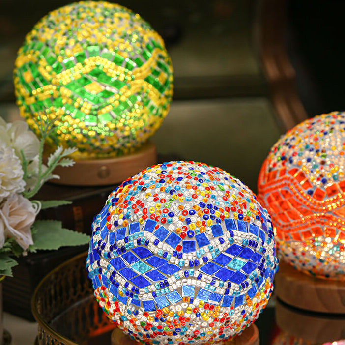 Modern Bohemian Table Lamp with USB Charging and LED Light