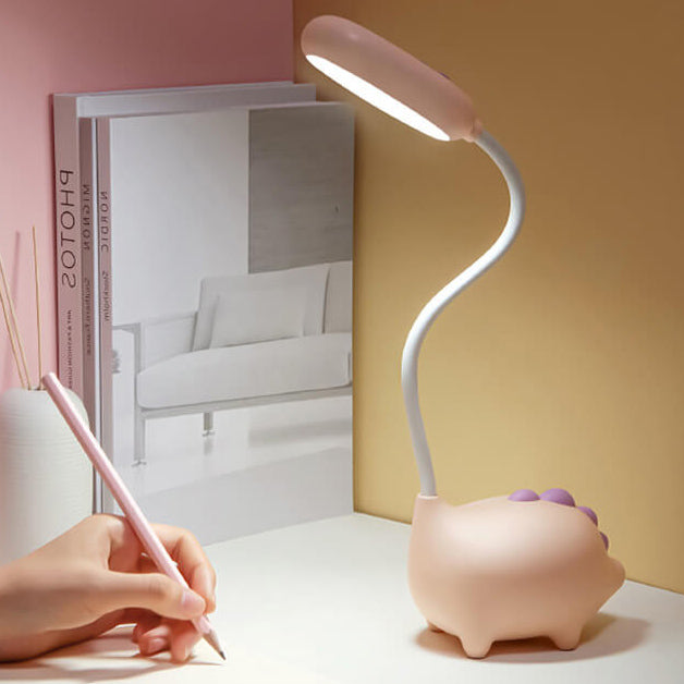 Rechargeable LED Desk Lamp with Cartoon Dinosaur Design