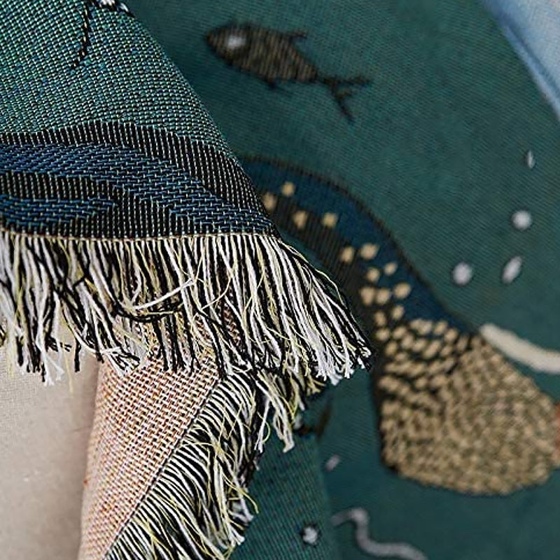 Mermaid Sofa Cover with Artistic Fringes