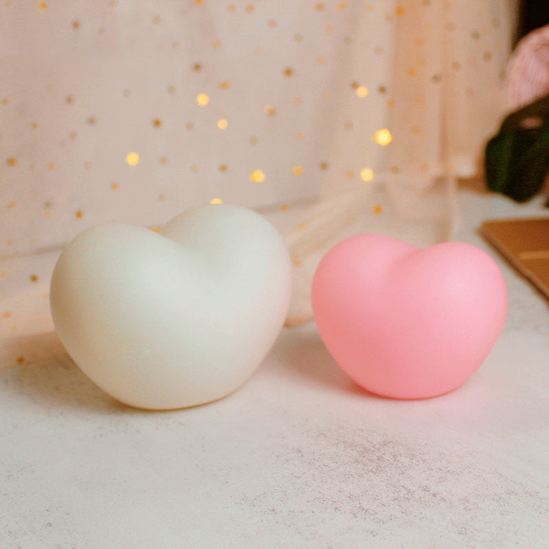 Heart-Shaped Silicone LED Night Light Table Lamp