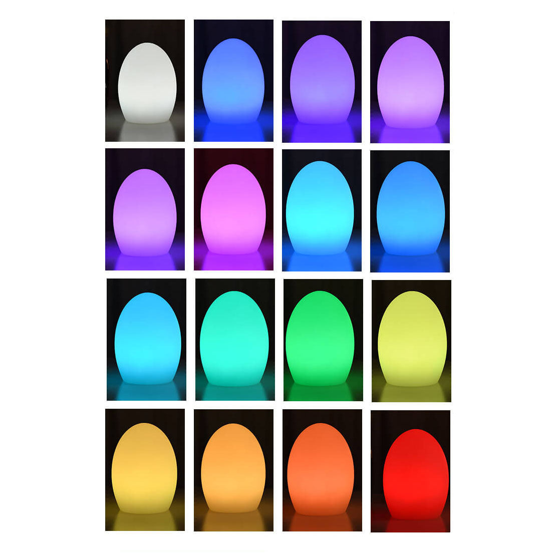 RGB Egg-shaped LED Table Lamp - Contemporary ABS Design