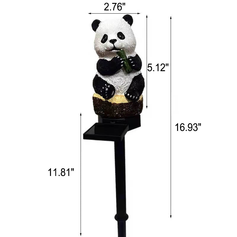 Solar Resin Panda Outdoor Waterproof Patio Light