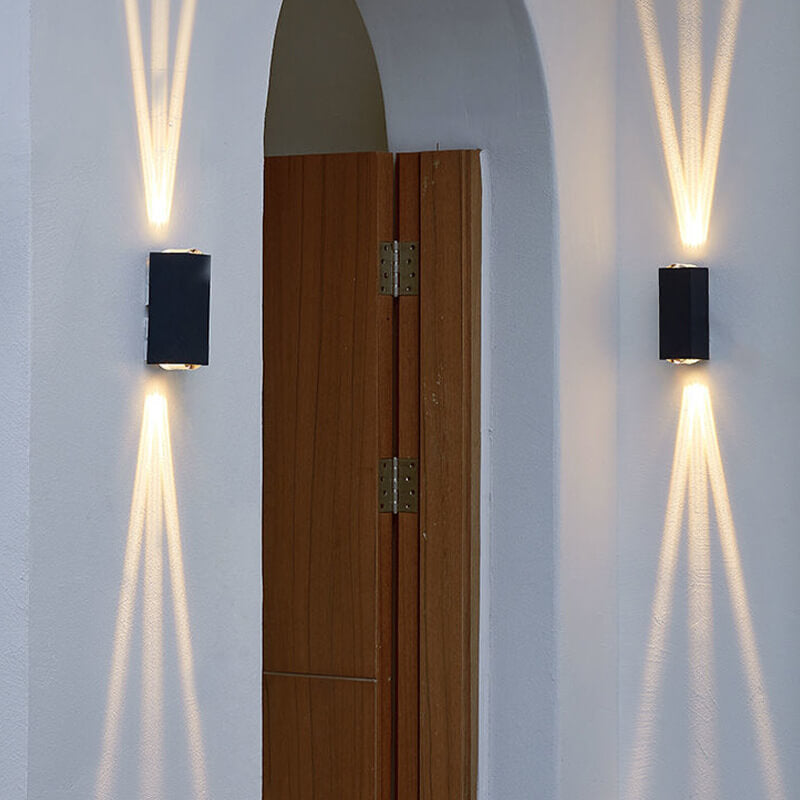 Modern Waterproof LED Outdoor Wall Sconce with Adjustable Base