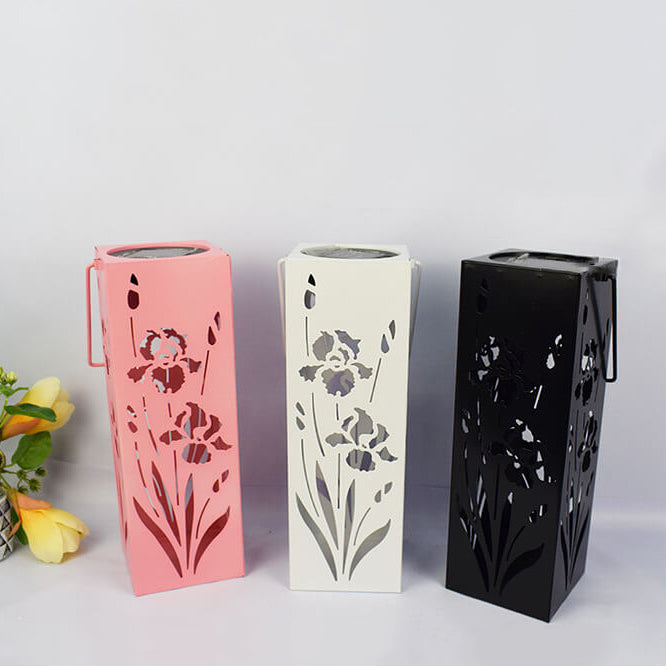 Solar LED Butterfly Rose Pattern Outdoor Decorative Lamp
