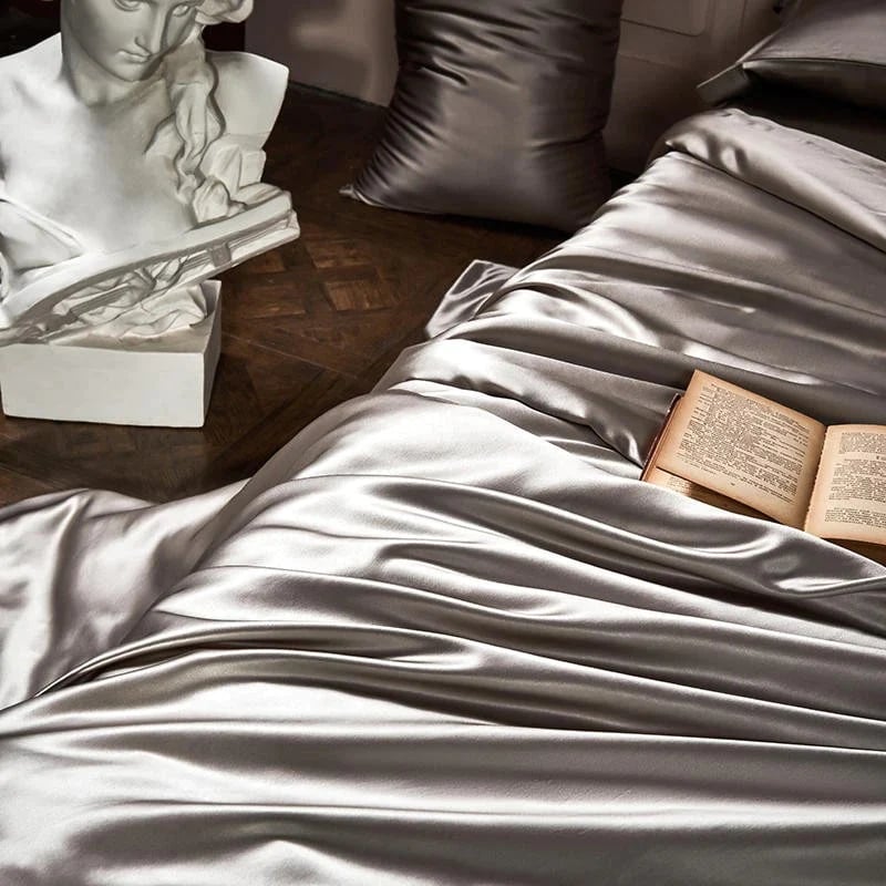 Pure Mulberry Silk Bedding Set - 25 Momme Luxury 4 Piece