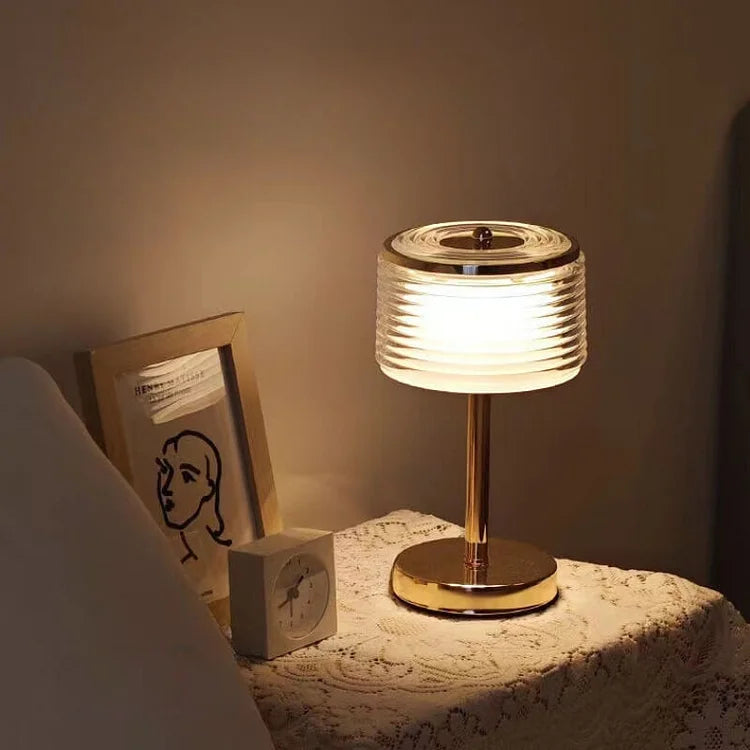 Wireless Rechargeable LED Table Lamp - Modern Portable Design in White, Black, or Gold