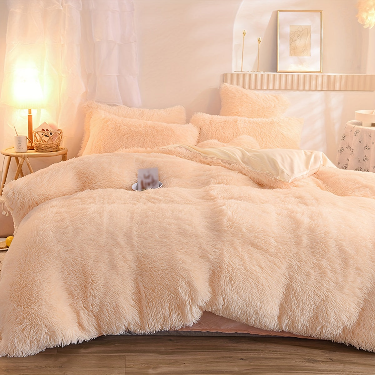 Ultra Soft Plush Duvet Cover Set with Zipper Closure