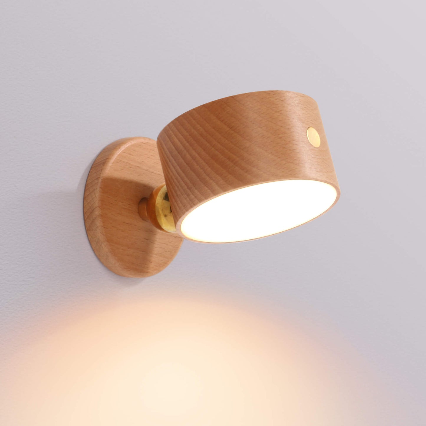 Wood LED Wall Sconce Lamp with Touch Control