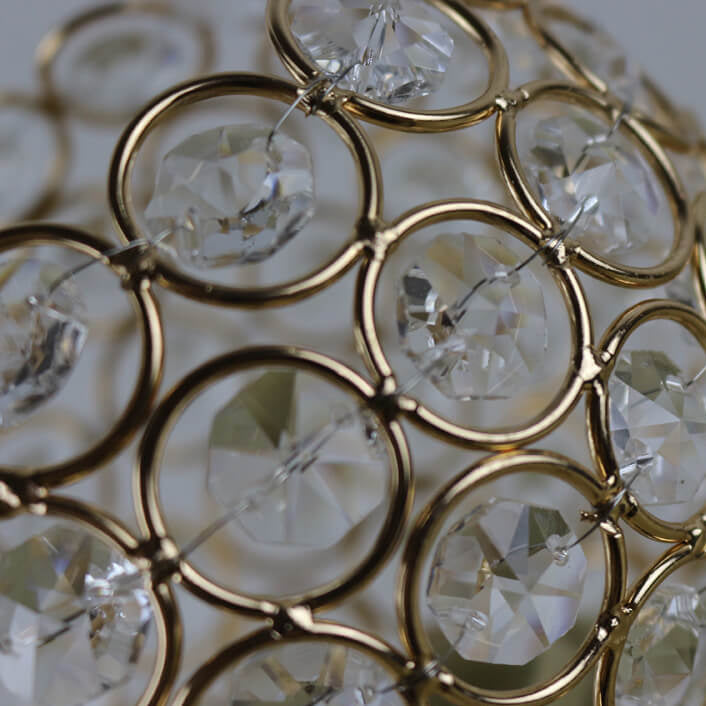 Gold Crystal Ball Table Lamp - Modern 1-Light Design