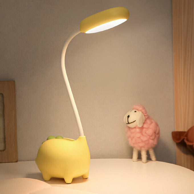 Rechargeable LED Desk Lamp with Cartoon Dinosaur Design