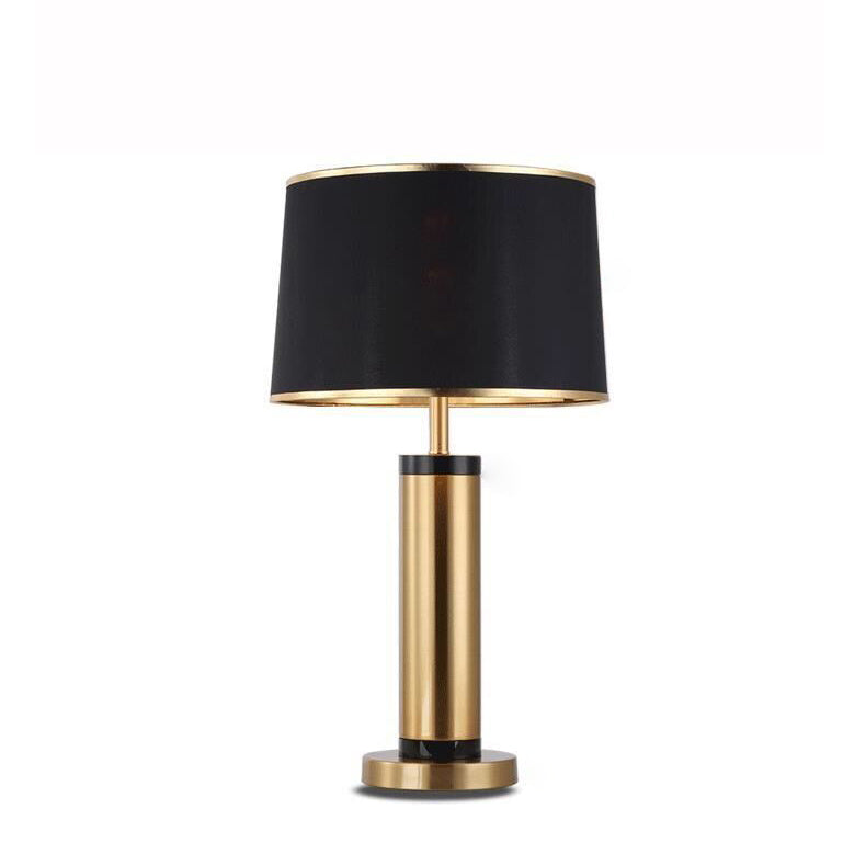 Modern Transitional Iron Table Lamp with Textile Shade