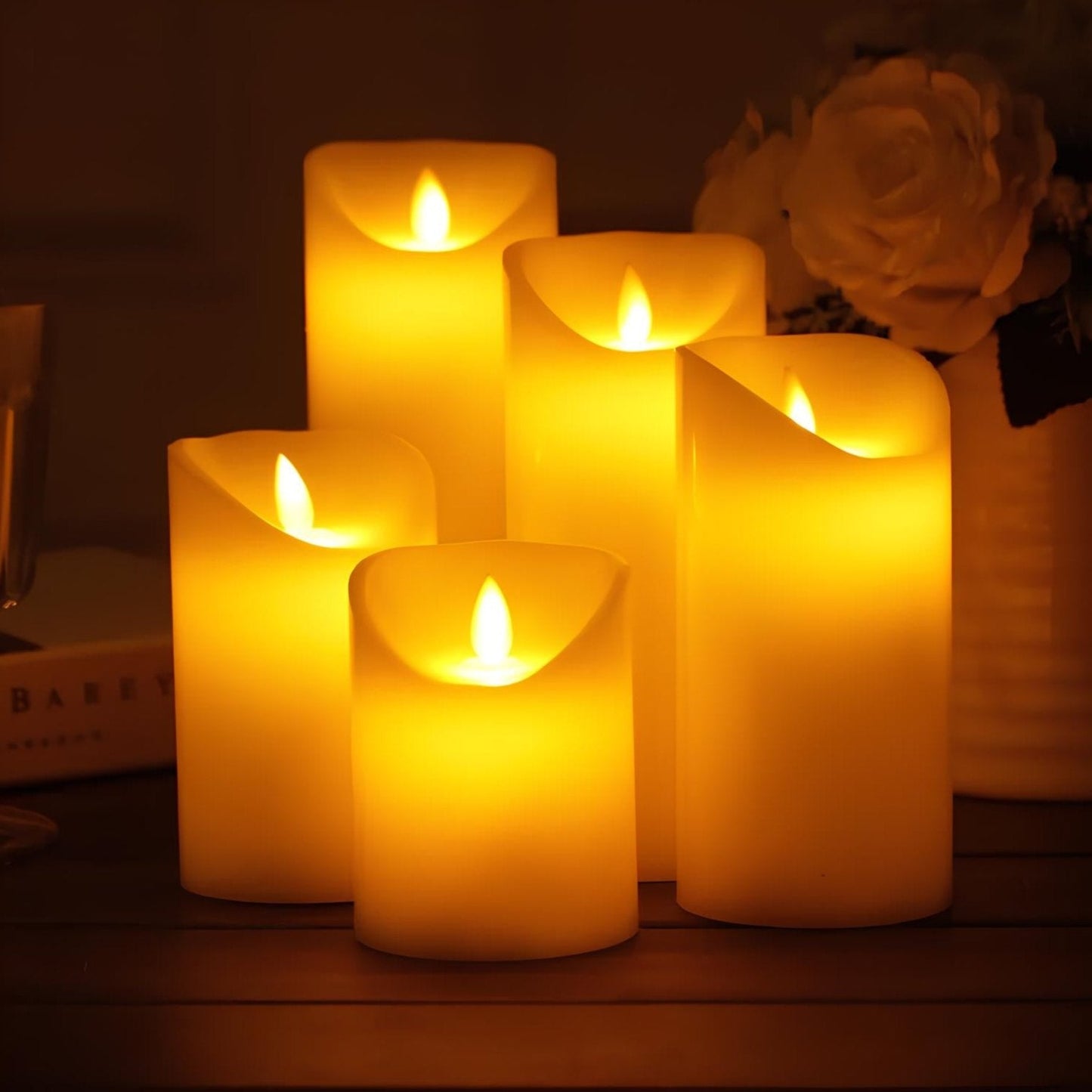 Flameless LED Bubble Block Candles