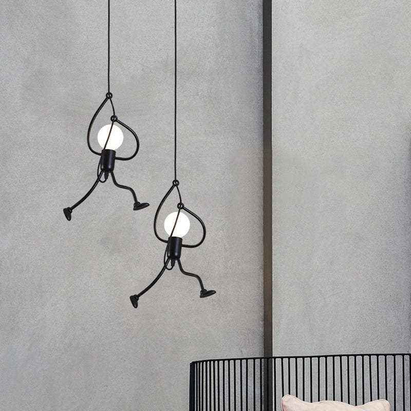 Retro Iron Man Pendant Light with Adjustable Length