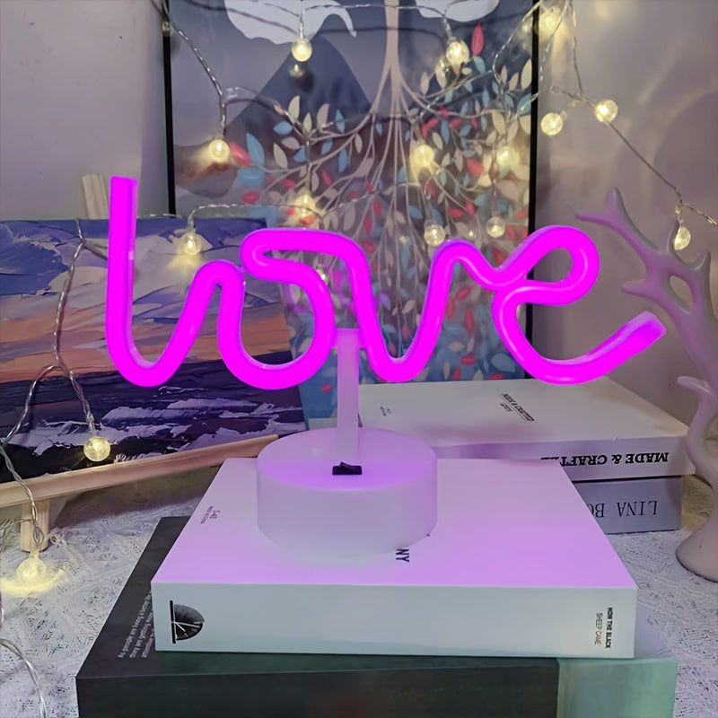 Neon LED Table Lamp for Parties and Romantic Ambiance