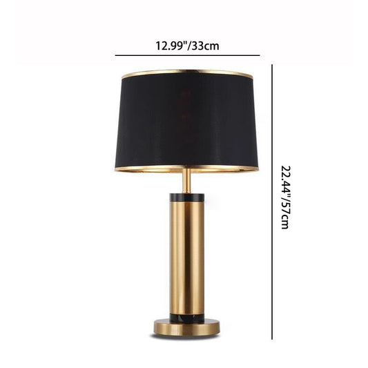 Modern Transitional Iron Table Lamp with Textile Shade