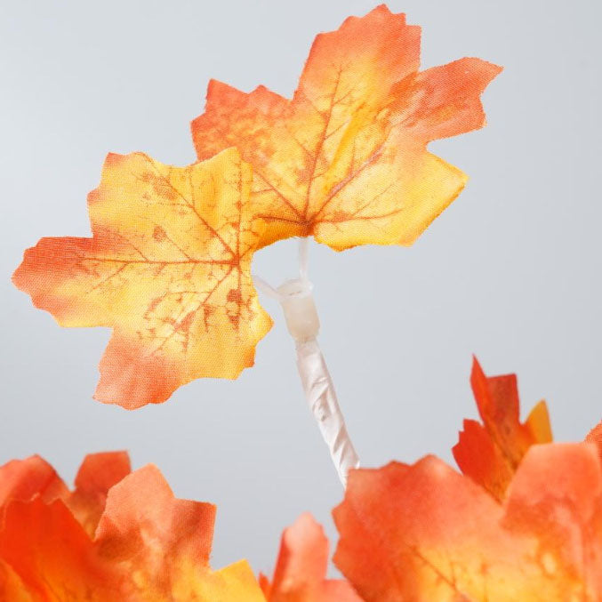Contemporary Red LED Maple Leaf Table Lamp