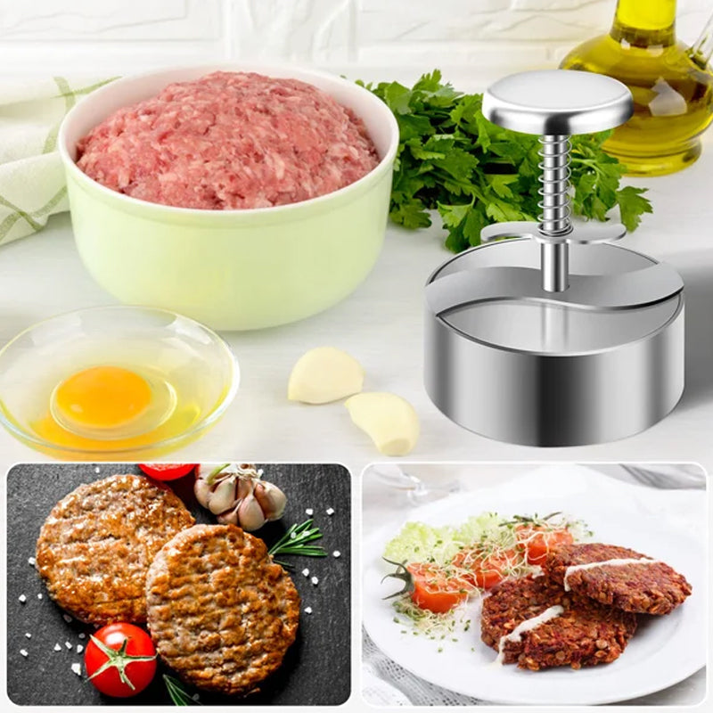 Manual Stainless Steel Meat Press for Hamburger Patties