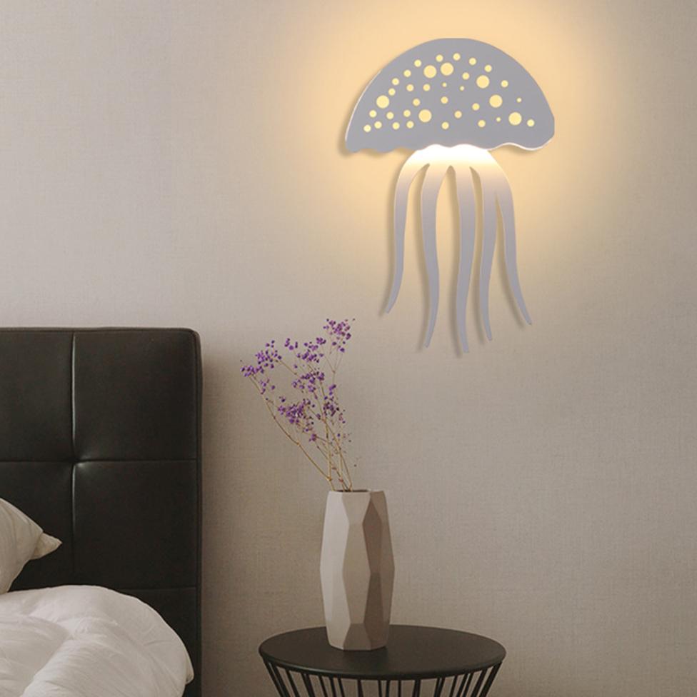 Modern LED Jellyfish Wall Light - Sculptural Design