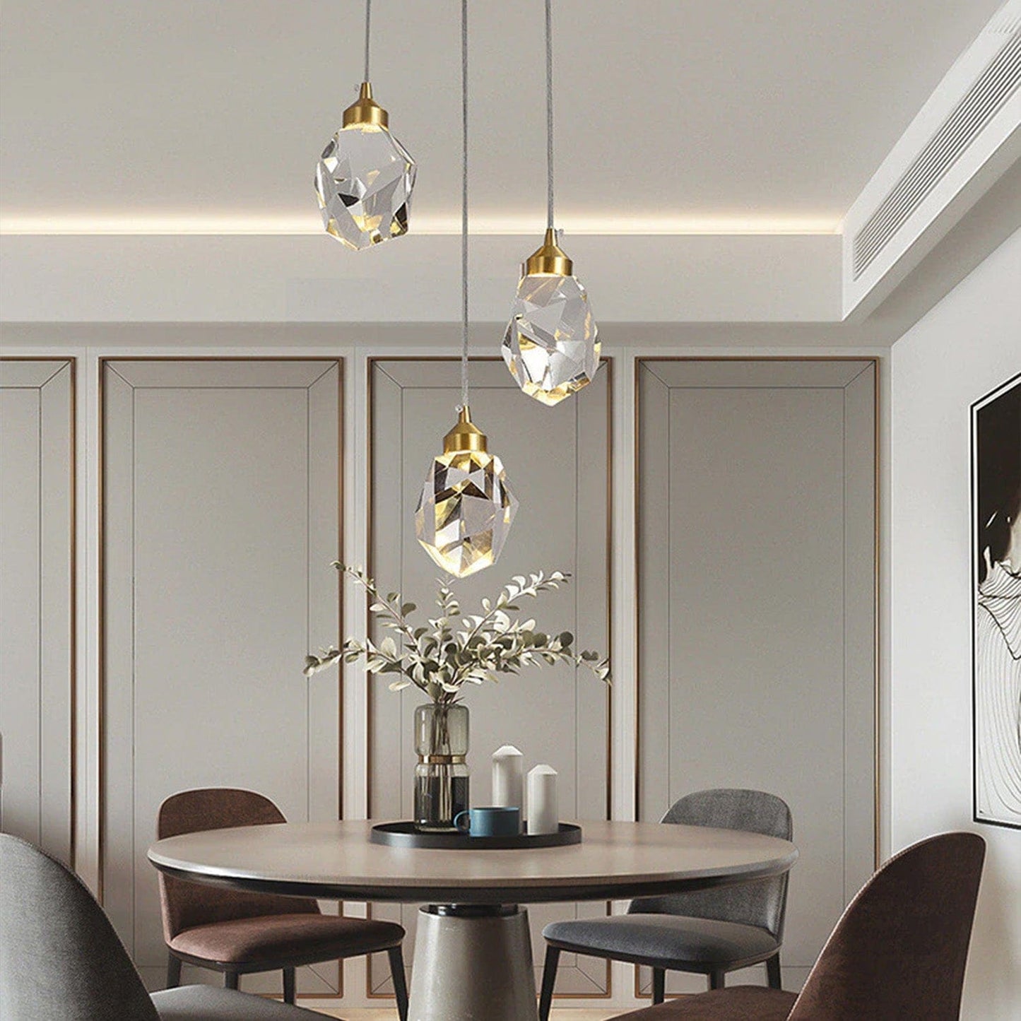 Contemporary Adjustable LED Pendant Light with Metal and Acrylic Design