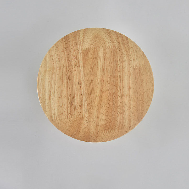 Modern Minimalist Round Oval Wood LED Wall Light