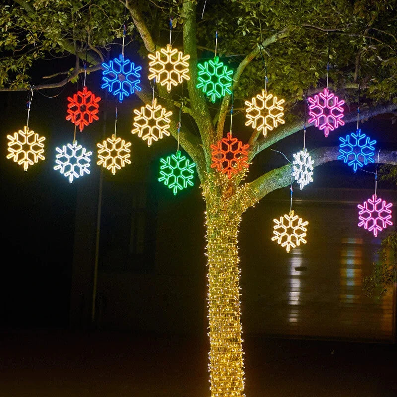 Waterproof LED Snowflake Light for Outdoor Winter Decor