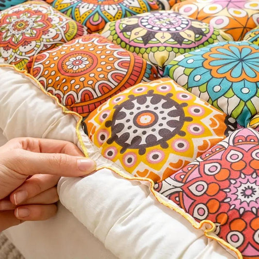 Vibrant Quilted Summer Sofa Cushion Cover