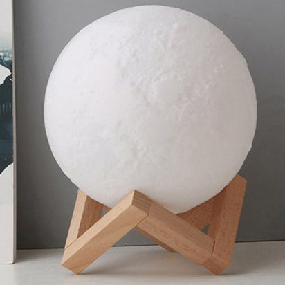 Rechargeable 3D Printed Moon LED Table Lamp