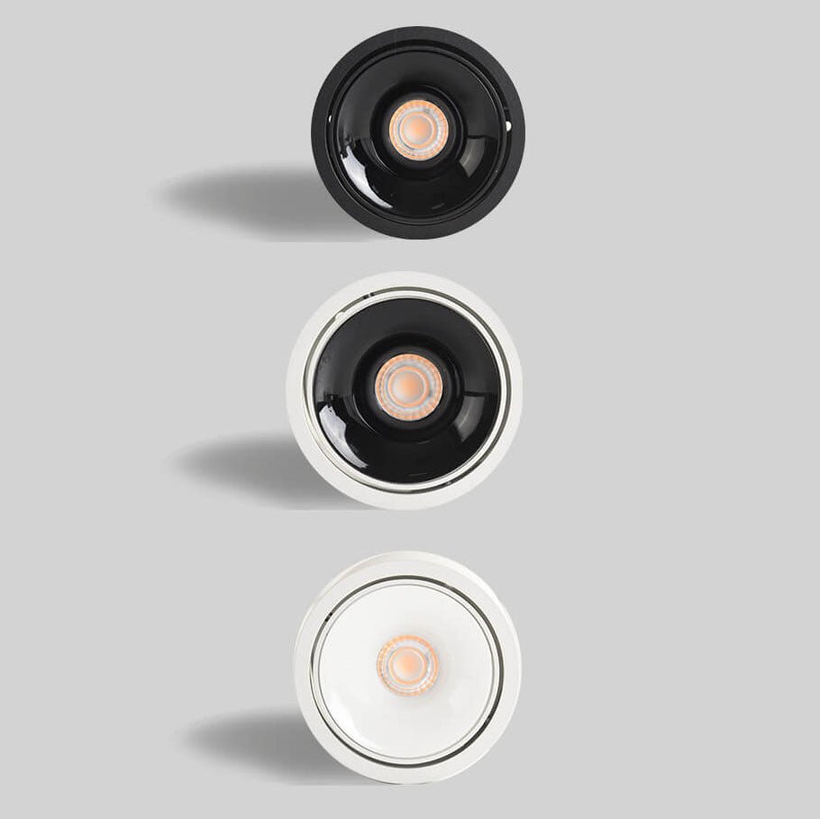 Adjustable Minimalist LED Recessed Ceiling Light in Black or White