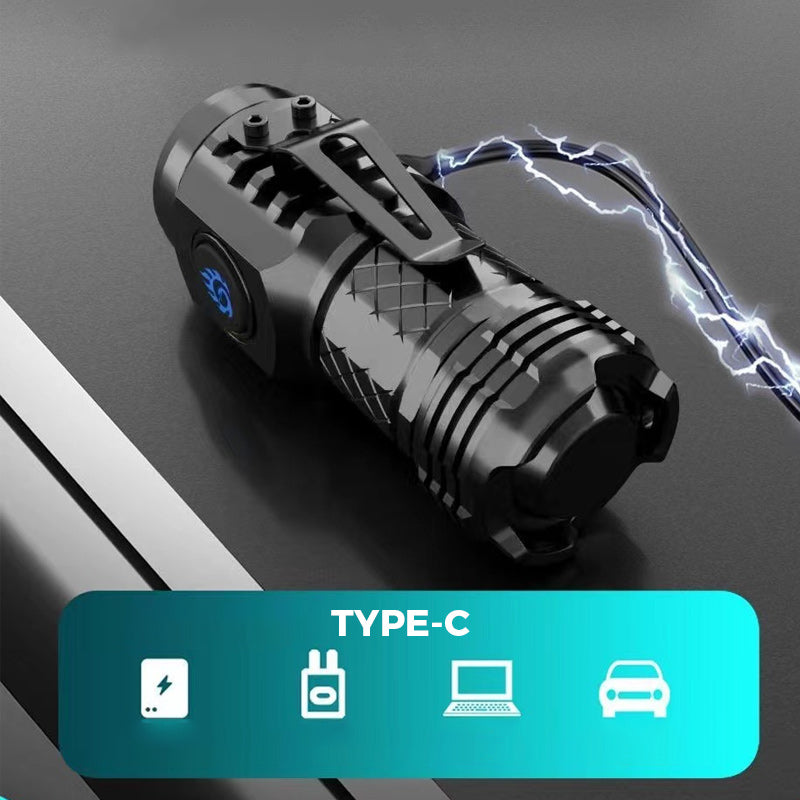 Compact Rechargeable Mini LED Flashlight with Multiple Modes