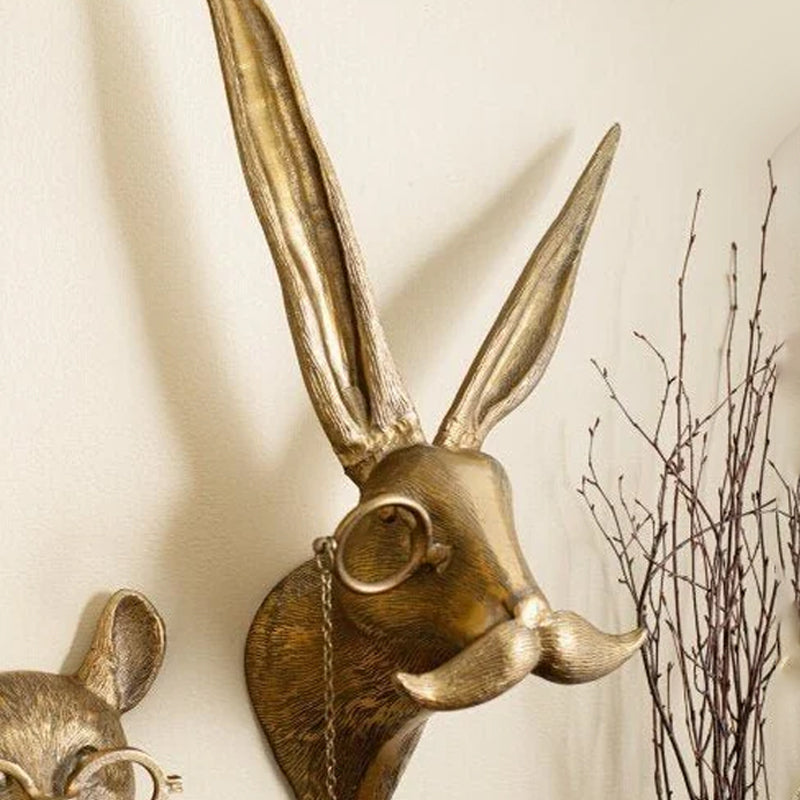 Bronze Resin Deer Head Wall Sculpture