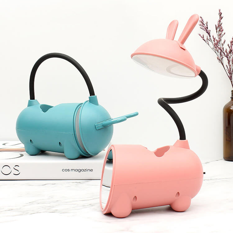 Cute LED Desk Lamp with Pen Holder and USB Connection