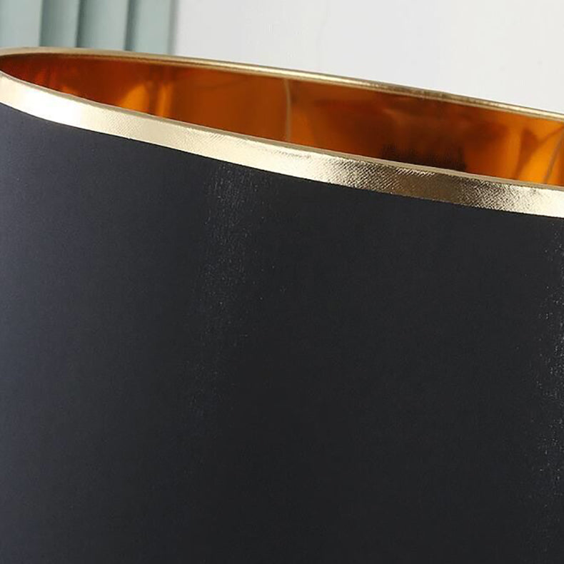 Modern Transitional Iron Table Lamp with Textile Shade