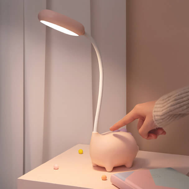 Rechargeable LED Desk Lamp with Cartoon Dinosaur Design