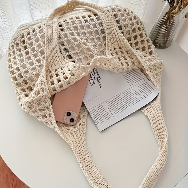 Large Open Mesh Beach Tote Bag for Women