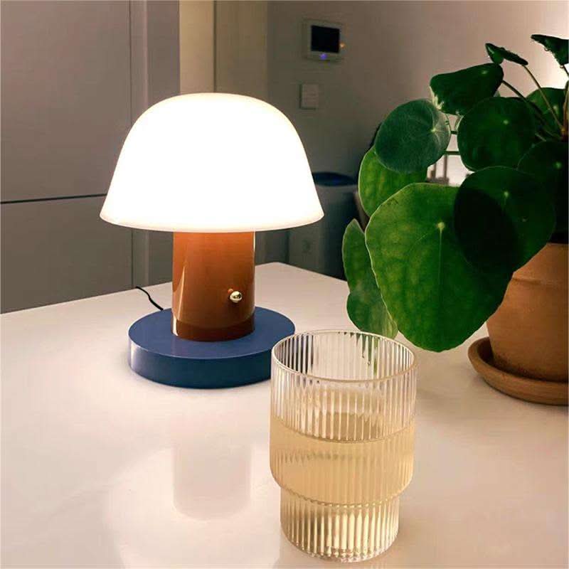 Mushroom Touch Table Lamp with LED Light – Battery Operated