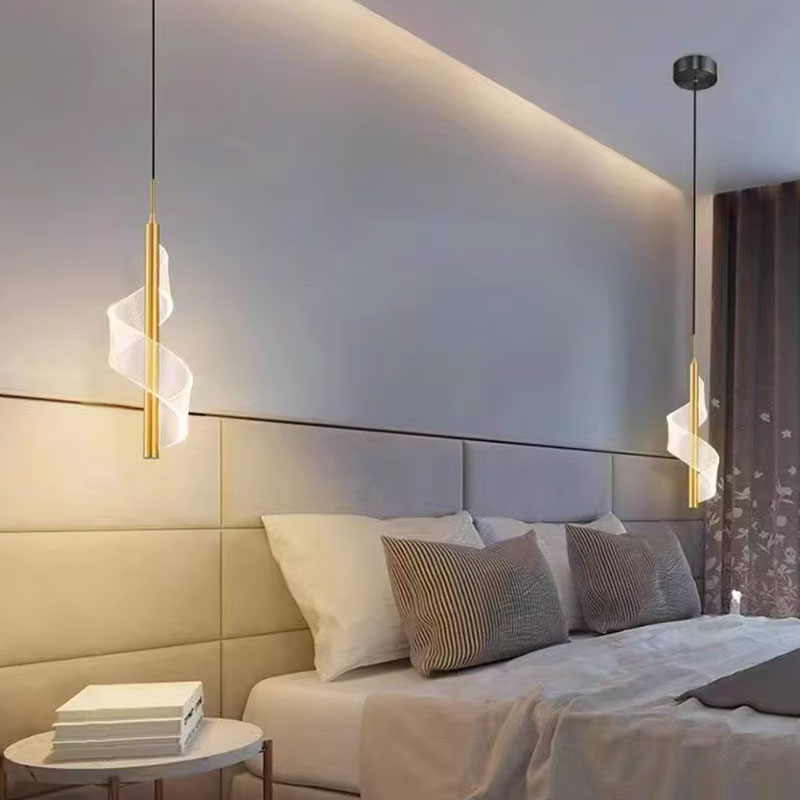Elegant Black and Gold LED Pendant Light with Adjustable Lighting