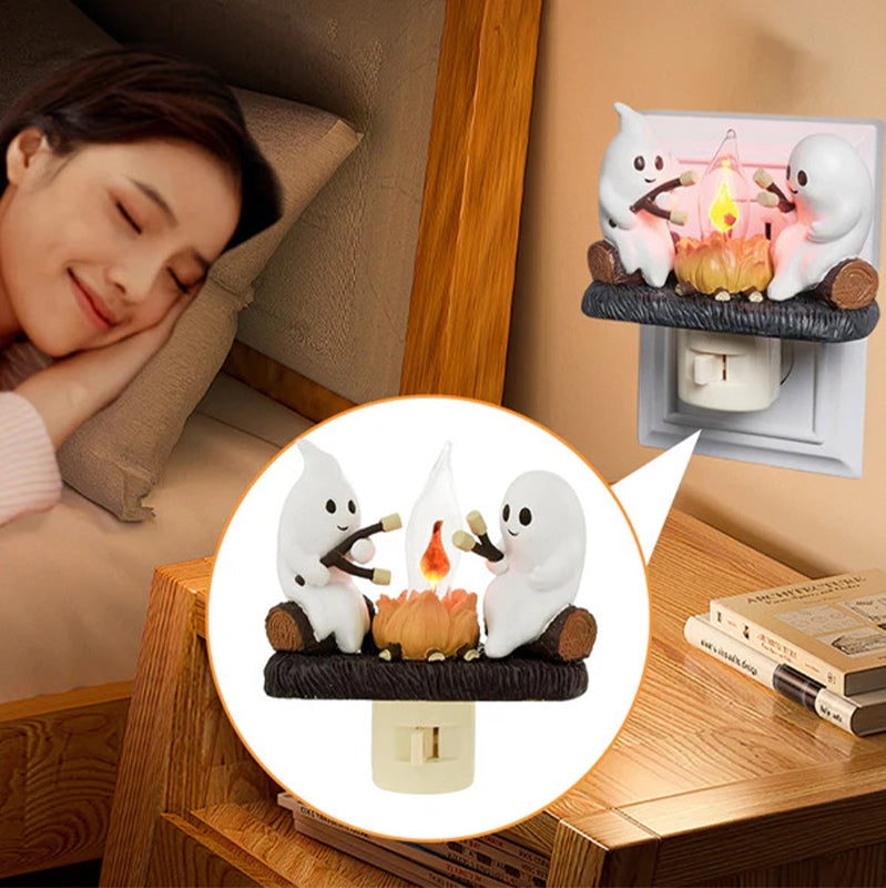 Ghost Campfire Nightlight with Flickering Effect