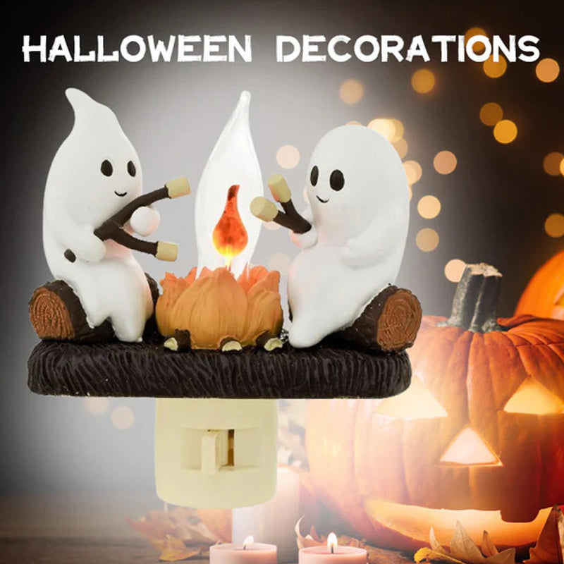 Ghost Campfire Flickering Night Light with Cute Design